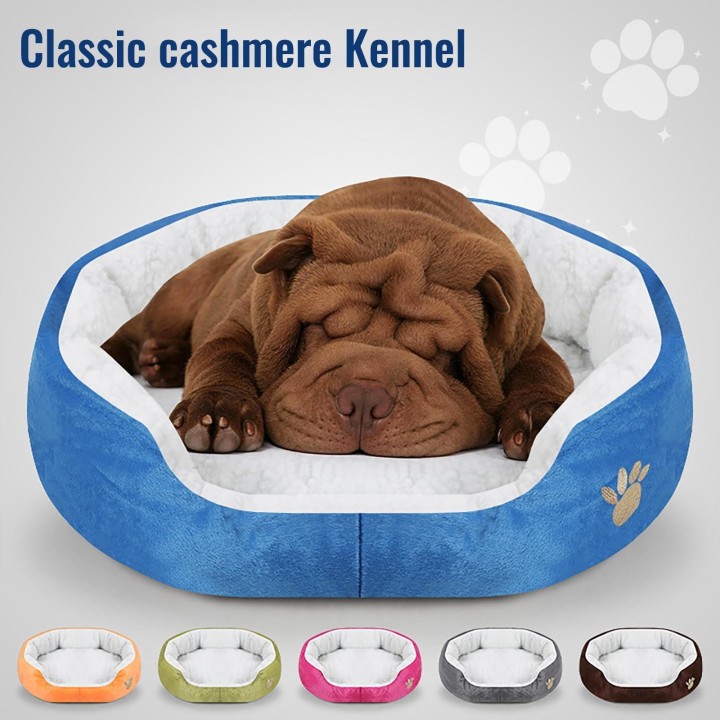 Hochwertiges rundes oder elliptisches Fleecebett, geeignet für Katzen oder Welpen grün