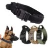 Service-Hundehalsbänder, taktisches Hundehalsband zum Training für mittelgroße und große Hunde, verstellbar XL schwarz