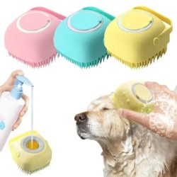 Weiche Silikon-Hundebürste, Haustier-Shampoo-Massagegerät, Badebürste, Badezimmer, Puppycat, Wasch- und Massagespender, Pfleg