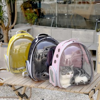 Katzen-Haustier-Tragetasche, Umhängetasche, tragbarer und transparenter Raumkapsel-Rucksack, atmungsaktiver Rucksack, Katzens