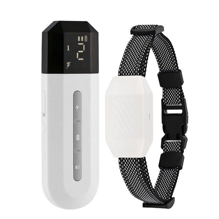 Hundetrainingsgerät Antibellhalsband für Hunde Wasserdicht IP67 Wiederaufladbar Hundefarblichttraining weiß