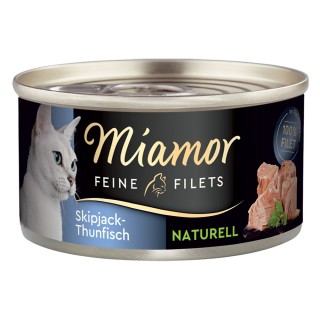 Miamor Feine Filets Naturelle 6 x 80 g - Skipjack-Thunfisch