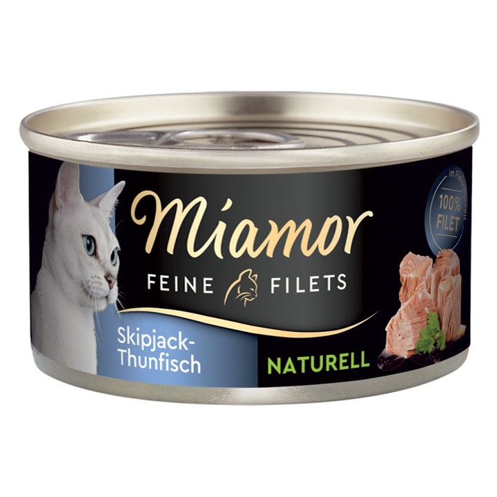 Miamor Feine Filets Naturelle 6 x 80 g - Skipjack-Thunfisch