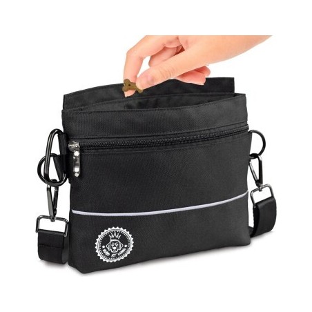 HUND IST KÖNIG ® Leckerlietasche für Hunde mit Einhand-Magnet-Verschluss für Gassi & Hundetraining M-L
