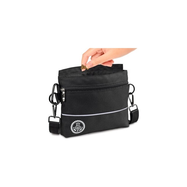 HUND IST KÖNIG ® Leckerlietasche für Hunde mit Einhand-Magnet-Verschluss für Gassi & Hundetraining M-L