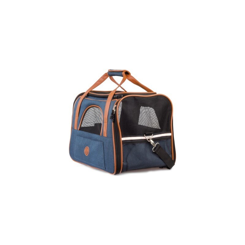 HUND IST KÖNIG ® Hundetasche Katzentasche | robust & formstabil | faltbar & platzsparend dunkelblau M