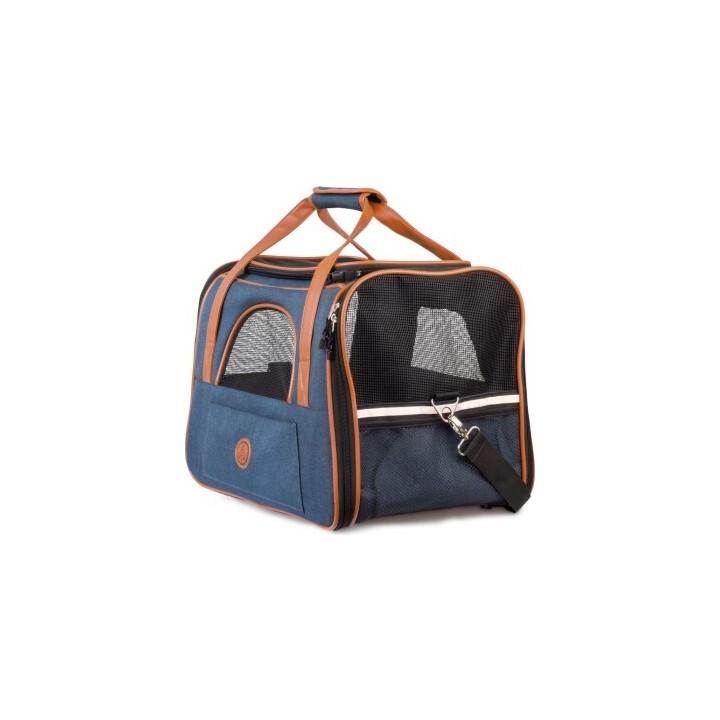 HUND IST KÖNIG ® Hundetasche Katzentasche | robust & formstabil | faltbar & platzsparend dunkelblau M