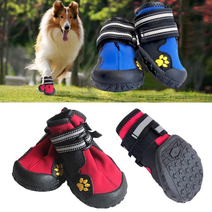 4 Teile/satz Sport Hundeschuhe Für Große Hunde Haustier Outdoor Regenstiefel Rutschfeste Welpen Laufschuhe Waterpoof Stiefel