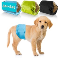 HUND IST KÖNIG Hundewindeln für Rüden [3 STK] Saugstarke Hundewindeln Rüde | Bequeme Hunde Windeln bei Inkontinenz (XS)