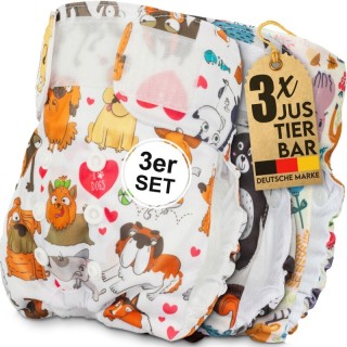 HUND IST KÖNIG Windeln für Hündinnen, saugstarke Windeln, 3-Fach justierbar für festen Sitz beige S