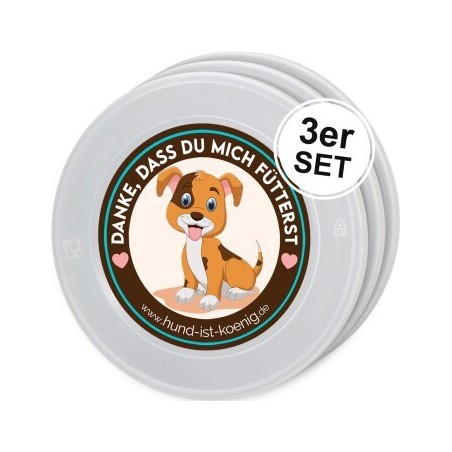 HUND IST KÖNIG Dosendeckel, Deckel für Dosen halten Tierfutter frisch, schließen Gerüche ein - 800g
