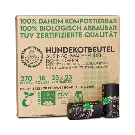 HUND IST KÖNIG Hundekotbeutel biologisch abbaubar 100% kompostierbare Kotbeutel für Hunde