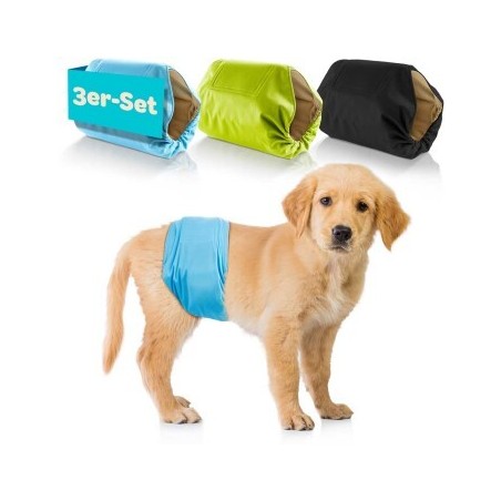 HUND IST KÖNIG Hundewindeln für Rüden [3 STK] Saugstarke Hundewindeln Rüde | Bequeme Hunde Windeln bei Inkontinenz (XS)