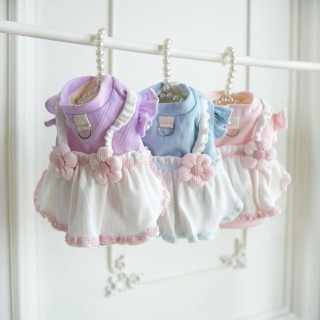 Kleine und mittelgroße Hundebekleidung für Herbst und Winter, Hunderock, Sonnenblumenfaden, Strickrock, kältebeständiger Plüs