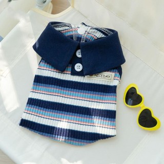 Frühling und Herbst Kleine Hund Navy Kragen Top Kleidung Teddybär Snowy Bobmy Katze Kleine Welpen Haustier Kleidung Welpen Kl