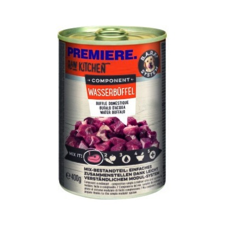 PREMIERE RAW KITCHEN Nassfutter Hund Adult Component, Wasserbüffel 12x400 g