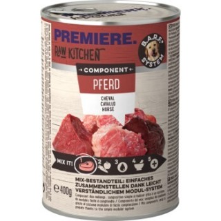 PREMIERE RAW KITCHEN Nassfutter Hund Adult Component, Pferd 12x400 g