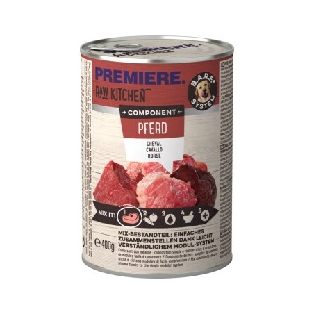 PREMIERE RAW KITCHEN Nassfutter Hund Adult Component, Pferd 12x400 g