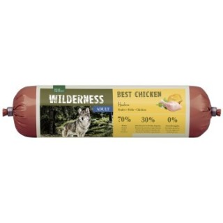 REAL NATURE WILDERNESS Wurst Adult Best Chicken, Huhn mit Buchweizen und Kürbis 12x800 g