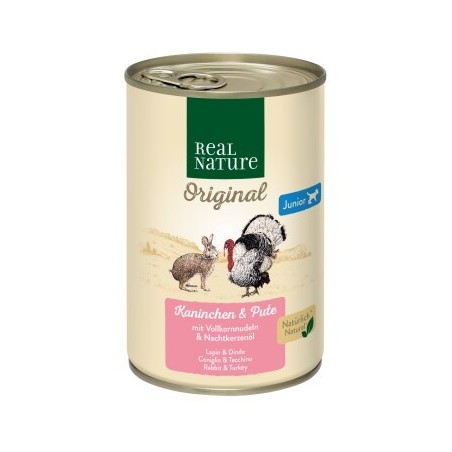 REAL NATURE Junior Kaninchen und Pute 24x400 g