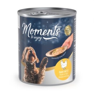MOMENTS Nassfutter Hund Adult Huhn mit Ei 24x220 g
