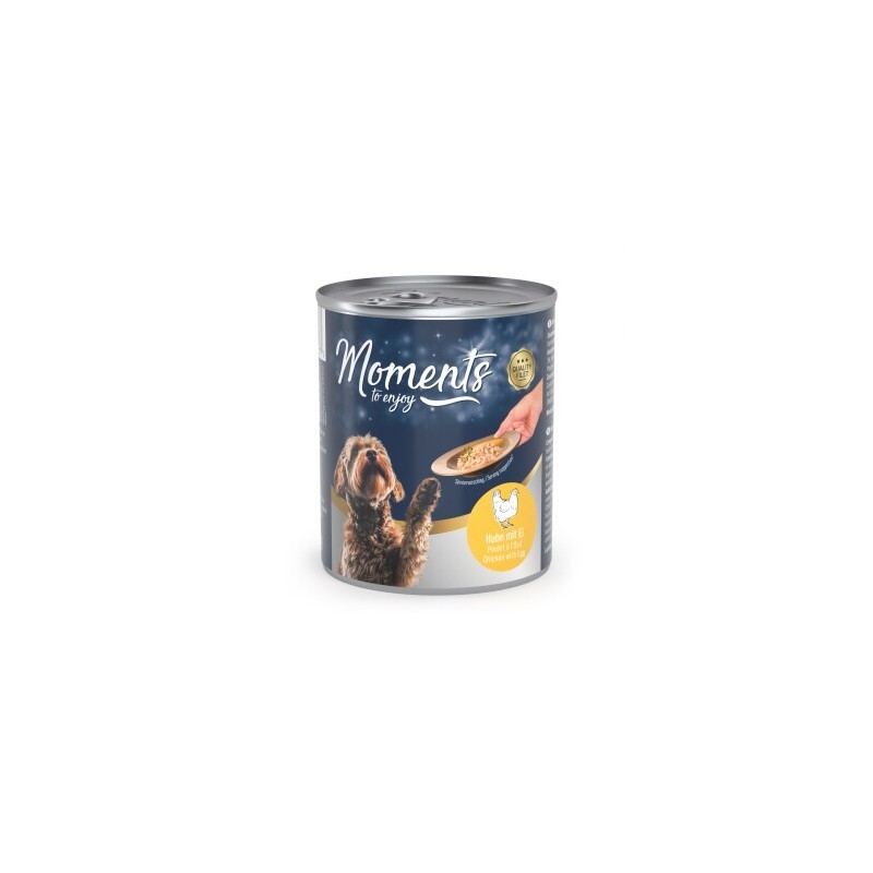 MOMENTS Nassfutter Hund Adult Huhn mit Ei 24x220 g