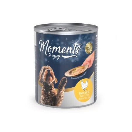 MOMENTS Nassfutter Hund Adult Huhn mit Ei 24x220 g