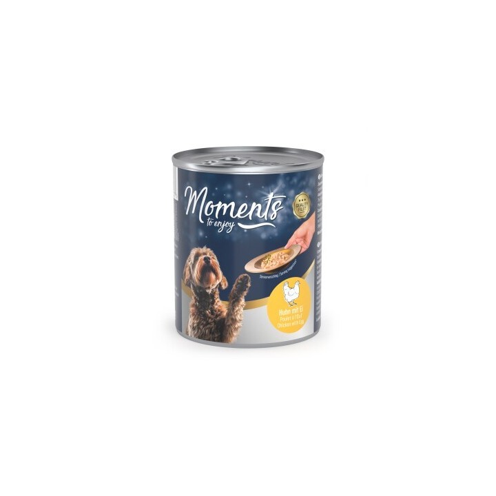 MOMENTS Nassfutter Hund Adult Huhn mit Ei 24x220 g