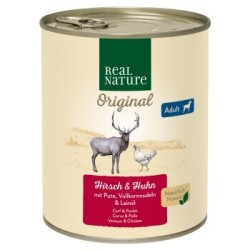 REAL NATURE Adult Hirsch und Huhn 24x800 g