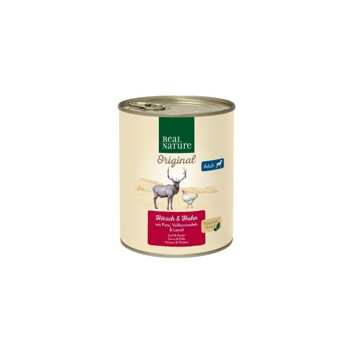 REAL NATURE Adult Hirsch und Huhn 24x800 g