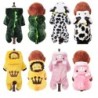 Cartoon Tier Hund Katze Kostüm für Kleine Hunde Winter Warm Haustier Overall Pyjama für Yorkies Pudel Overalls Welpen mascota