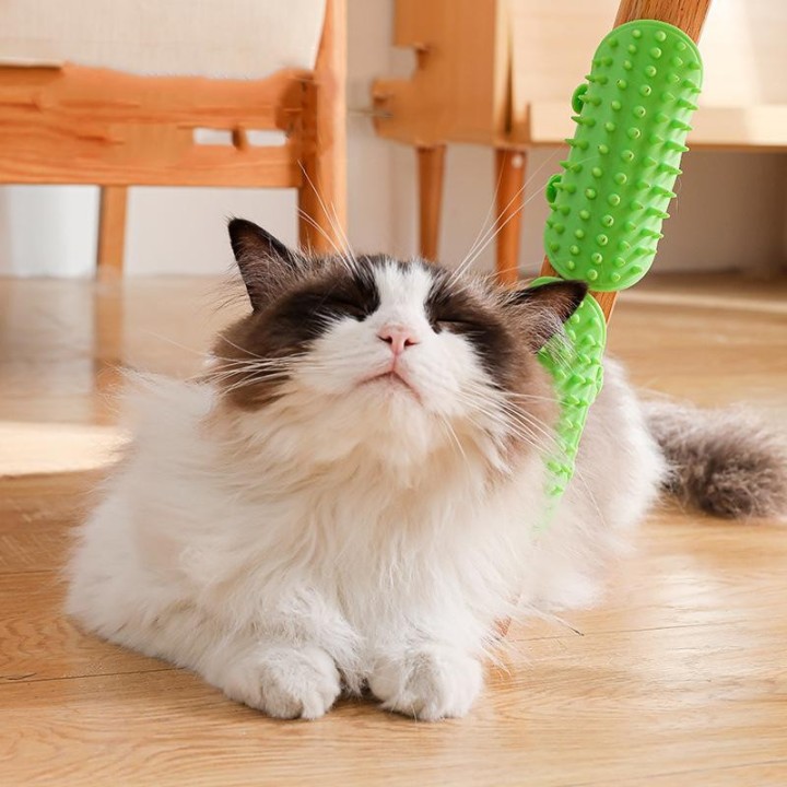 Massagekamm zur Haarentfernung bei Katzen, Katzenkratzbürste, Fellpflege, selbstreinigende Katzenkratzkämme für die Wand- und