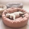 Runde, bequeme Katzenmatte, Hundematte mit Kissen, für alle Jahreszeiten, weicher Stoff, Hundehütte, Haustier-Schlafbett, Sof