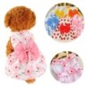 Frühlings- und Sommer-Hunde-Prinzessinnenkleid, Kätzchen-Haustierrock, süßes Hundekleid mit Schleife und Spitze für kleine un
