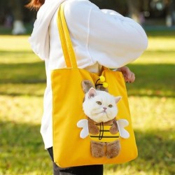 Tragetasche für Haustiere und Katzen, aus Segeltuch, tragbar, Bienen-Schultertrage für Hunde, Rucksack, Reiserucksack, Outdoo