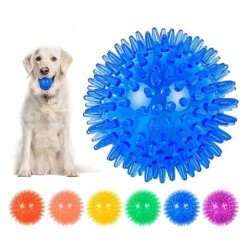Haustier Hund Spielzeug Katze Welpen Sounding Spielzeug Polka Quietschende Zahn Reinigung Ball TPR Ausbildung Haustier Zähne