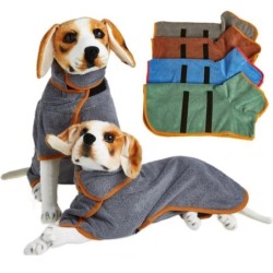 Hundebademantel, Handtuch, Bademantel, Haustier-Hundebademantel, schnelltrocknender Mantel, weiches, verstellbares, saugfähig