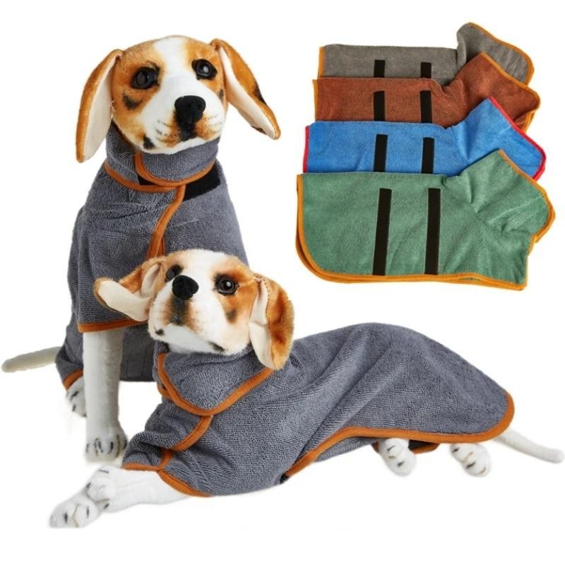 Hundebademantel, Handtuch, Bademantel, Haustier-Hundebademantel, schnelltrocknender Mantel, weiches, verstellbares, saugfähig