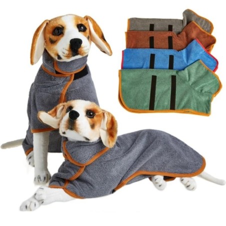 Hundebademantel, Handtuch, Bademantel, Haustier-Hundebademantel, schnelltrocknender Mantel, weiches, verstellbares, saugfähig