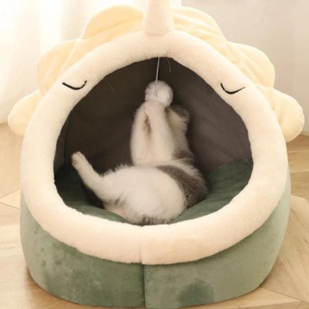 Bett Katzenhaus Eigentumswohnung für drinnen oder draußen Katzenzelt Sehr weiche kleine Hundematte Tasche für waschbare Höhle