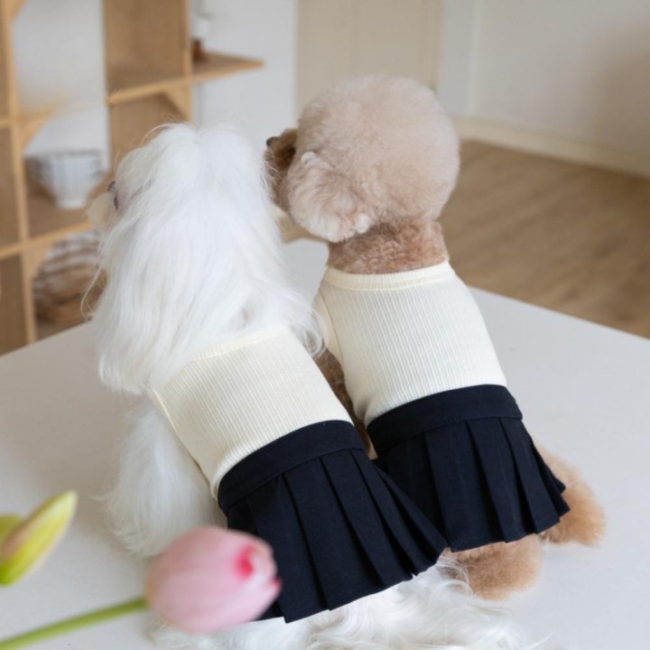 Schuluniform für Haustiere, Faltenrock, süßer Westenrock, Katzenkleidung, Teddykleidung, Hundekleidung für kleine Hunde, Hund