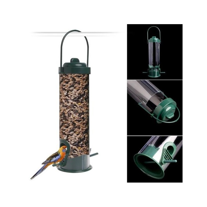 Hängender Futterspender für Wildvögel, Futterbehälter, Aufhänger, Garten- und Outdoor-Fütterungswerkzeug