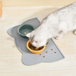 Silikon-Haustiermatte, Tiernahrung, Fütterungsunterlage, wasserdicht, für Hunde und Katzen, Schüssel, Futtermatte, Welpen-Fut