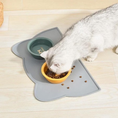 Silikon-Haustiermatte, Tiernahrung, Fütterungsunterlage, wasserdicht, für Hunde und Katzen, Schüssel, Futtermatte, Welpen-Fut