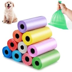 15 Stück Hundekotbeutel für den Außenbereich, für Haustiere, Hunde und Katzen, Kotbeutel für Welpen und Katzen, kleine Rollen