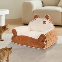 Weiches, beruhigendes Katzenbett, Sofa und Armlehne, bequeme Couch, kleines Hundebett für Hunde,