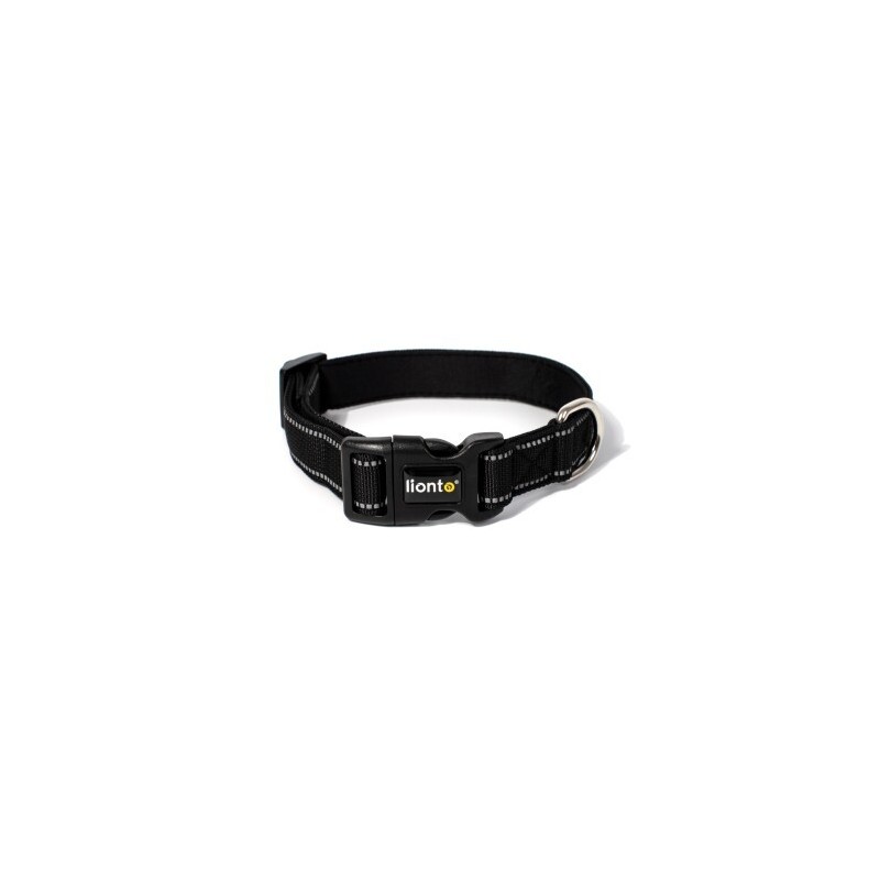 Lionto verstellbares Hundehalsband schwarz XL