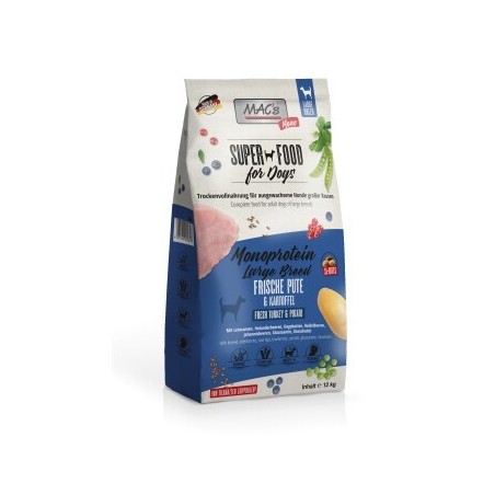 MAC's Dog Mono Adult Trockenfutter Large Breed frische Pute 12 kg