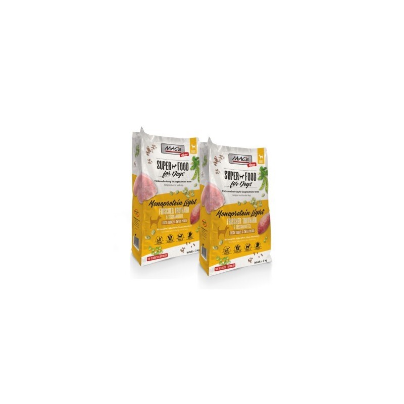 MAC's Dog Mono Trockenfutter Hund Senior Light Truthahn 2x3 kg