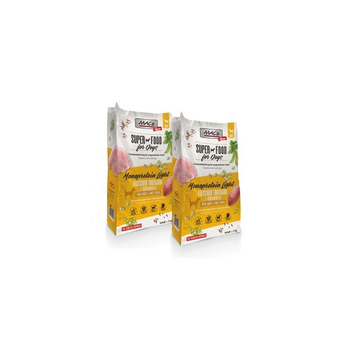MAC's Dog Mono Trockenfutter Hund Senior Light Truthahn 2x3 kg